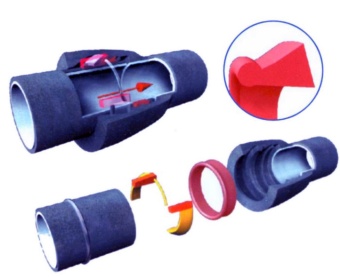 картинка Труба ВЧШГ с наружным лаковым покрытием и внутренним ЦПП соединение BPC (RJ) компании АВИСТРОЙ